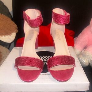 Women's Pink Heeled Sandals